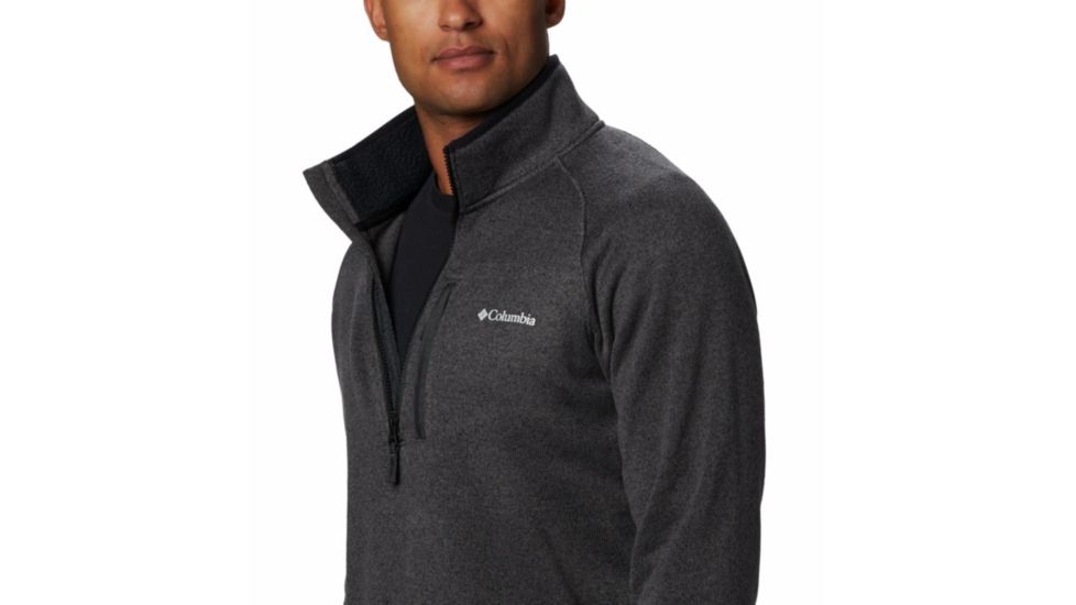 Columbia Canyon Point Sweater Fleece 1/2 Zip - Mens, Black, Extra Large, 1866681010-XL