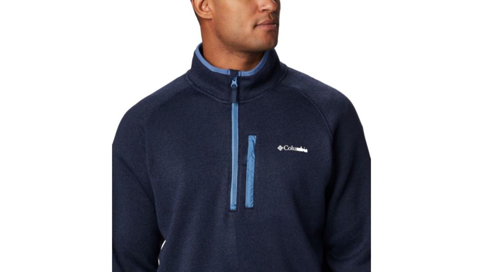 Columbia Canyon Point Sweater Fleece 1/2 Zip - Mens, Collegiate Navy, Scout Blue, Small, 1866681464-S