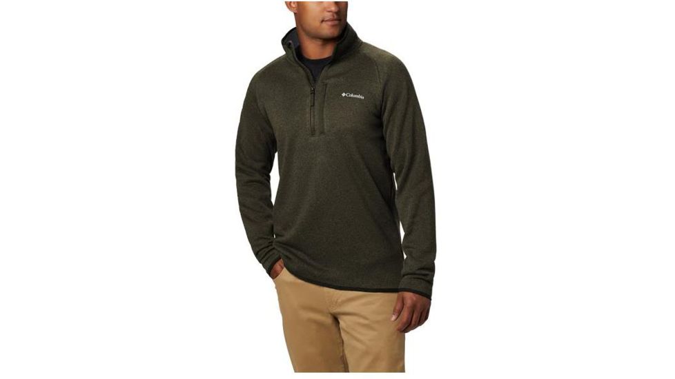 Columbia Canyon Point Sweater Fleece 1/2 Zip - Mens, Olive Green, Medium, 1866681319-M