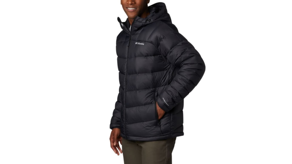 Columbia Centennial Creek Down Hooded Jacket - Mens, Black, Small, 1864491010-S