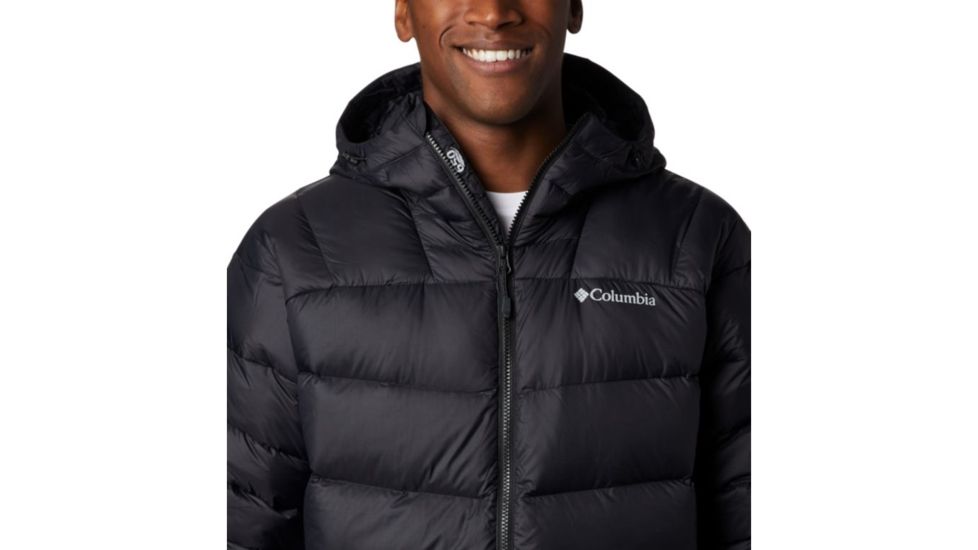 Columbia Centennial Creek Down Hooded Jacket - Mens, Black, Small, 1864491010-S