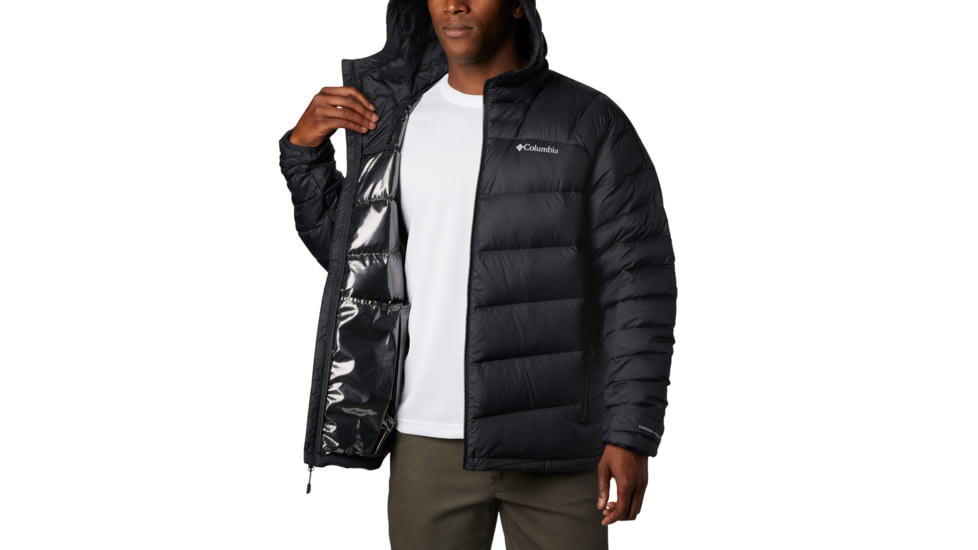 Columbia Centennial Creek Down Hooded Jacket - Mens, Black, Small, 1864491010-S