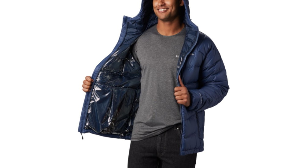 Columbia Centennial Creek Down Hooded Jacket - Mens, Dark Mountain, Large, 1864491478-L