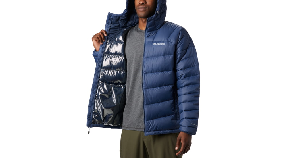 Columbia Centennial Creek Down Hooded Jacket - Mens, Dark Mountain, Large, 1864491478-L