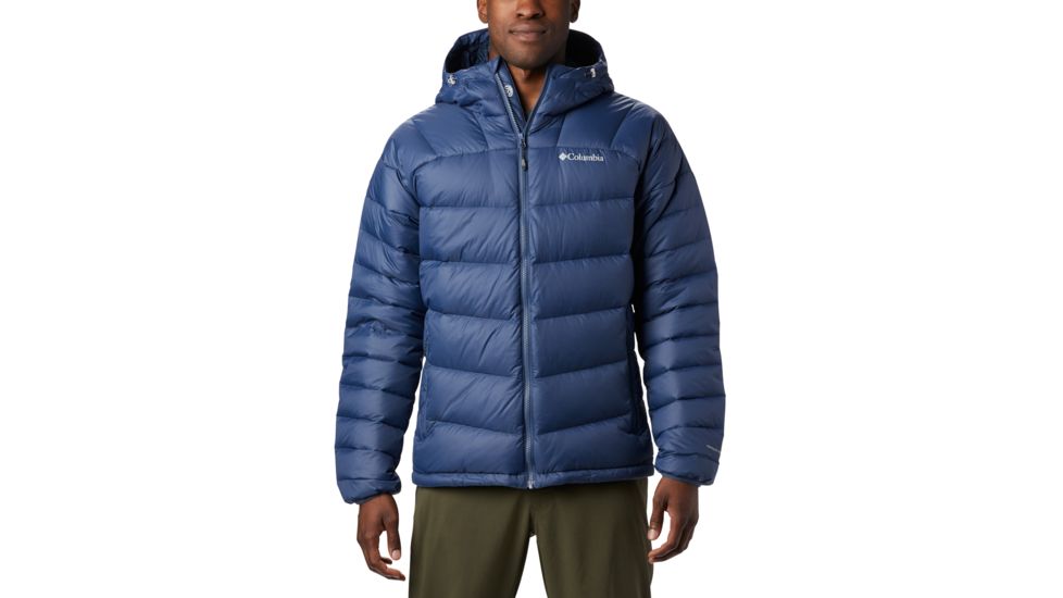 Columbia Centennial Creek Down Hooded Jacket - Mens, Dark Mountain, Large, 1864491478-L