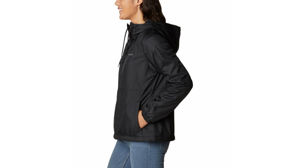 Columbia Center Ridge Lined Windbreaker - Womens, Black, Medium, 1843791012BlackM