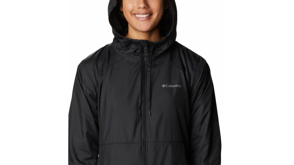 Columbia Center Ridge Lined Windbreaker - Womens, Black, Medium, 1843791012BlackM