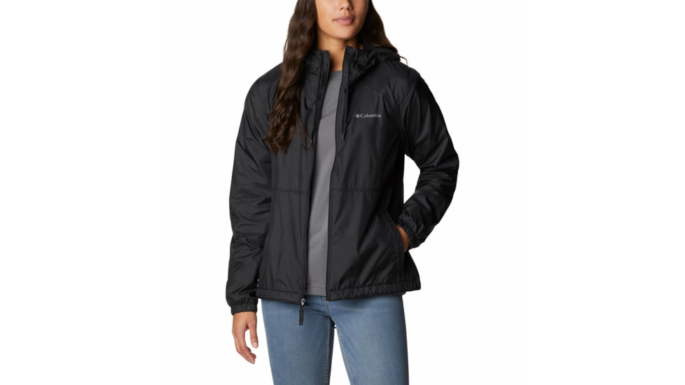 Columbia Center Ridge Lined Windbreaker - Womens, Black, Medium, 1843791012BlackM
