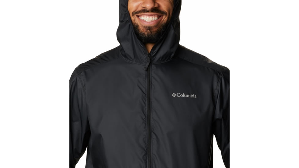 Columbia Center Ridge Windbreaker Jacket - Mens, Black/Black, Medium, 1809431012Black, BlackM