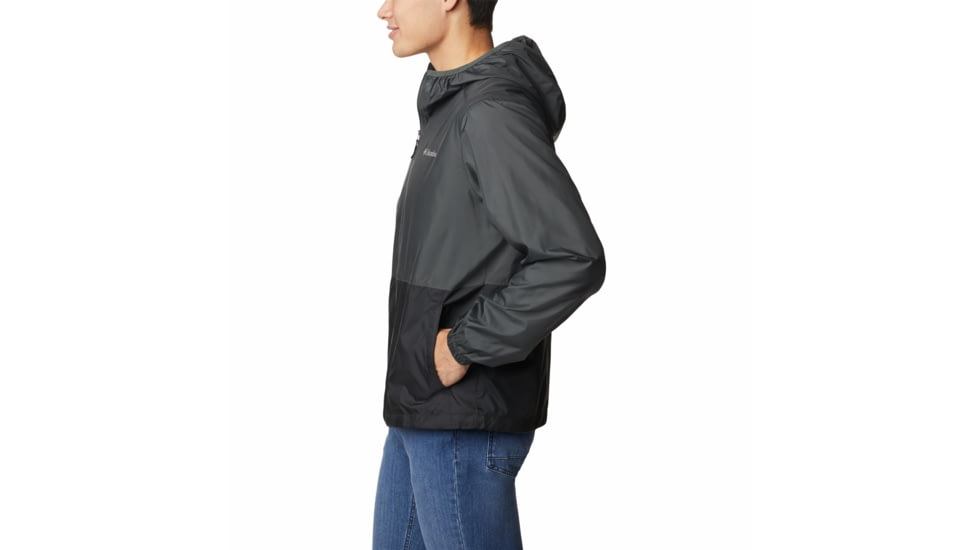 Columbia Center Ridge Windbreaker Jacket - Mens, Grill/Black, Extra Large, 1809431028Grill, BlackXL