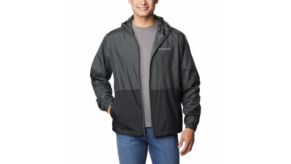 Columbia Center Ridge Windbreaker Jacket - Mens, Grill/Black, Extra Large, 1809431028Grill, BlackXL