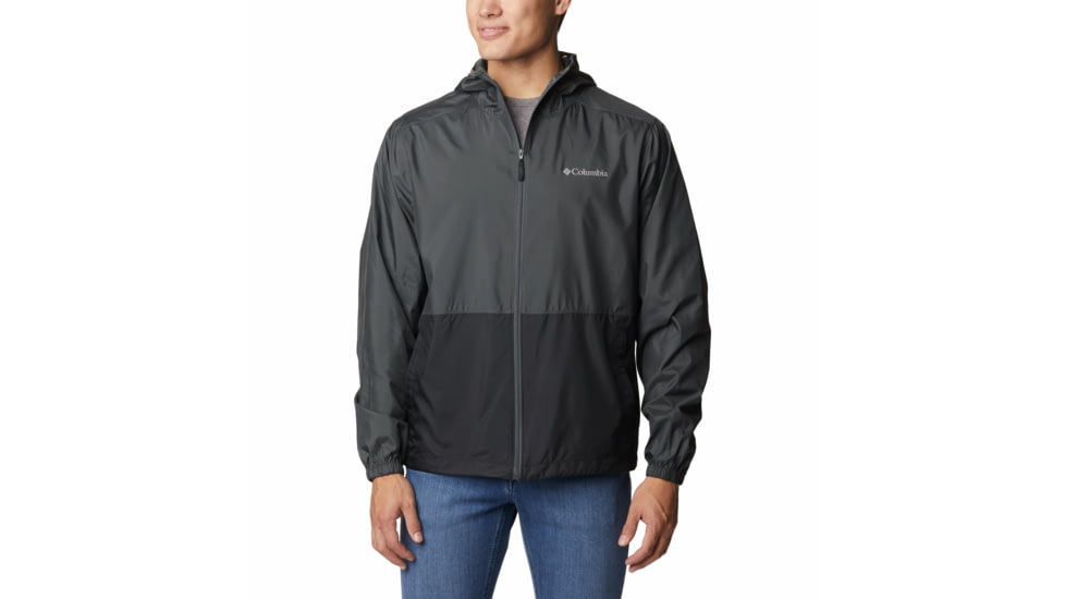 Columbia Center Ridge Windbreaker Jacket - Mens, Grill/Black, Extra Large, 1809431028Grill, BlackXL