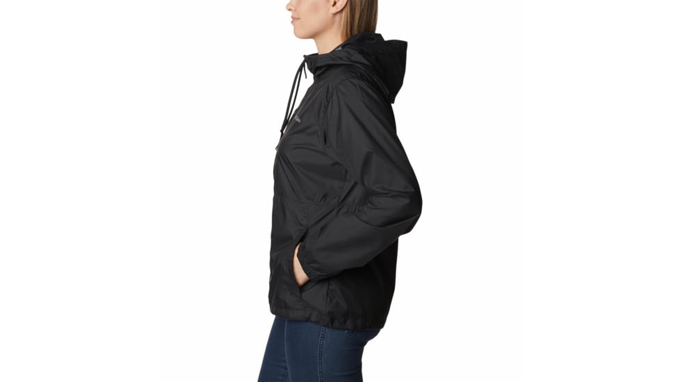 Columbia Center Ridge Windbreaker Jacket - Womens, Black/Black, Small, 1809511013Black, BlackS