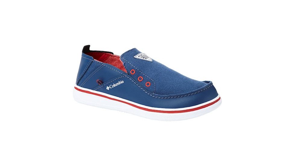 Columbia Childrens Bahama PFG Shoes, Carbon/Intense Red, Medium, 11, 1826932469-11