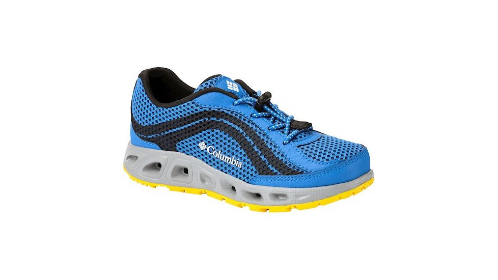 Columbia Childrens Drainmaker IV Boat Shoes, Stormy Blue/Deep Yellow, Medium, 12, 1826922426-12