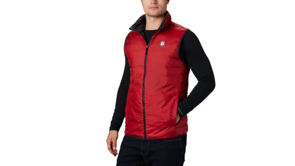 Columbia CLG Lake 22 Reversible Vest, ALA - Black, Red Velvet, 2XL - Mens, 1809301960-XXL