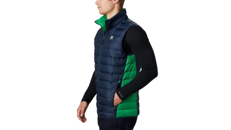 Columbia CLG Lake 22 Reversible Vest, ND - Coll Navy, Fuse Green, M - Mens, 1809301430-M