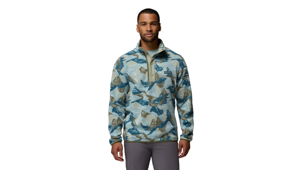 Columbia Helvetia II Printed Half Snap Fleece - Men's, Safari/Sunscapes, Small, 2098461351-351-S