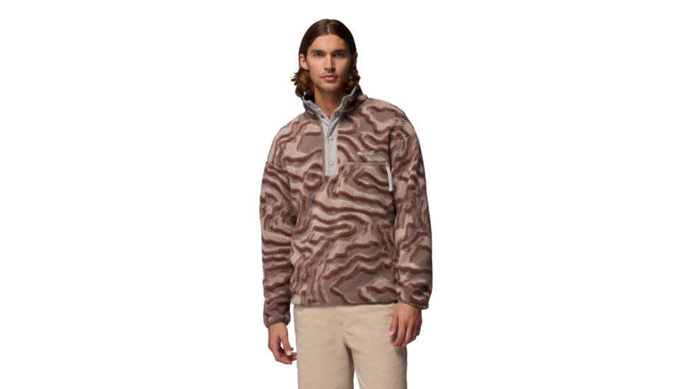 Columbia Helvetia II Printed Half Snap Fleece - Men's, Iron/Topoglitch, 2XL, 2098461626-626-XXL