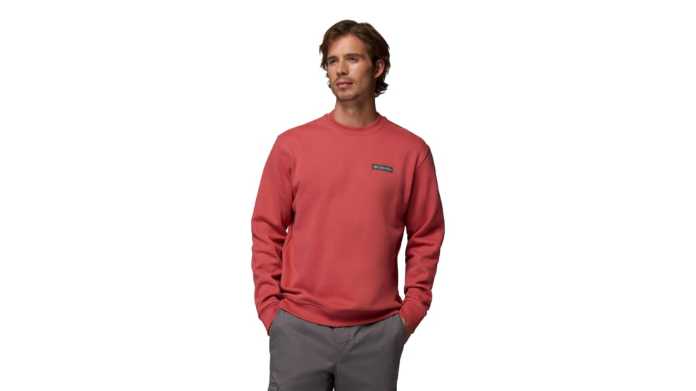 Columbia Meridian Creek Crew - Men's, Washed Red, Large, 2095701643-643-L