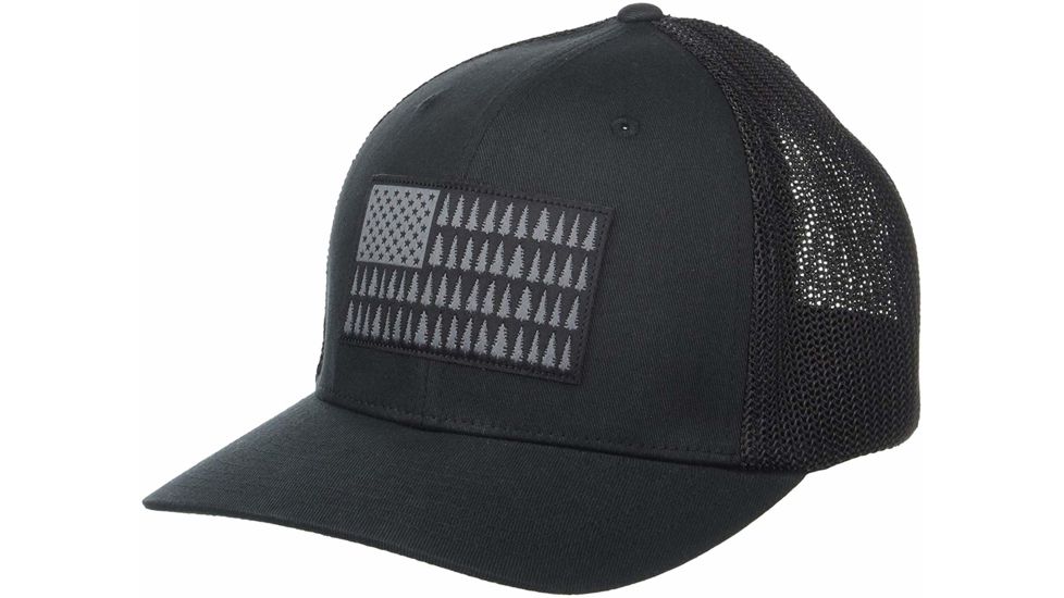 Columbia Mesh Tree Flag Ball Cap - Unisex, Black, Small/Medium, 1837101010-S/M
