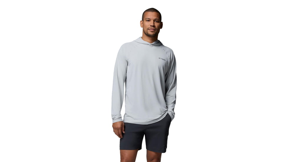 Columbia PFG Solar Stream II Hoodie - Men's, Cool Grey, Large, 2156301019-019-L