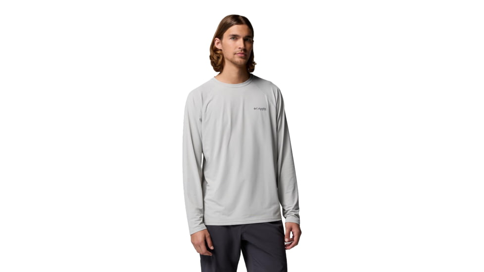 Columbia PFG Solar Stream II Long Sleeve - Men's, Cool Grey, Small, 2156291019-019-S