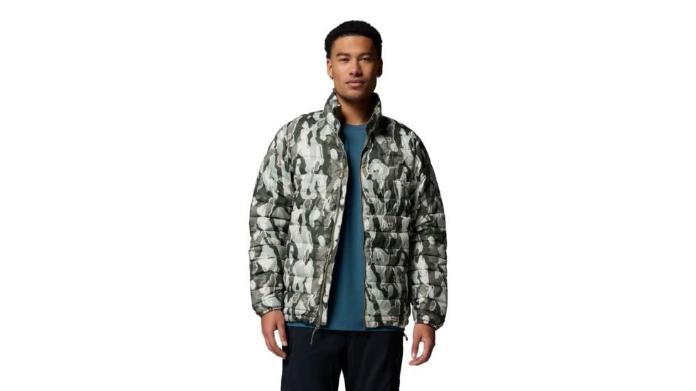 Columbia Powder Lite II Printed Jacket - Men's, Stone Green Treebark Print, Large, 2098391-397-L