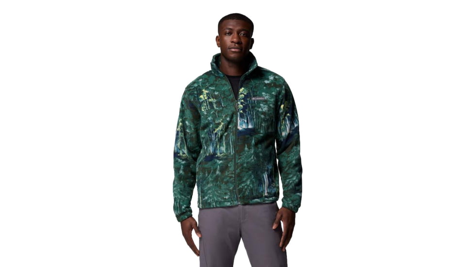 Columbia Steens Mountain Printed Jacket - Men's, Rain Forest Deschutestrees, Medium, 1478231-375-M