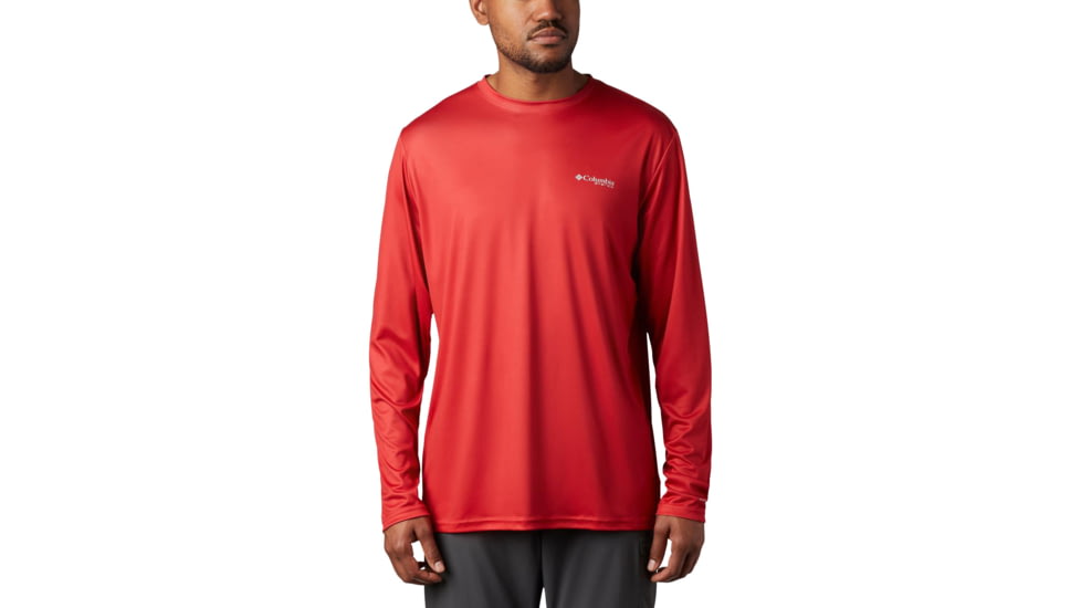 Columbia Terminal Tackle PFG Fish Flag Long Sleeve - Men's, Red Spark/White, Extra Large, 1872661696-696-XL