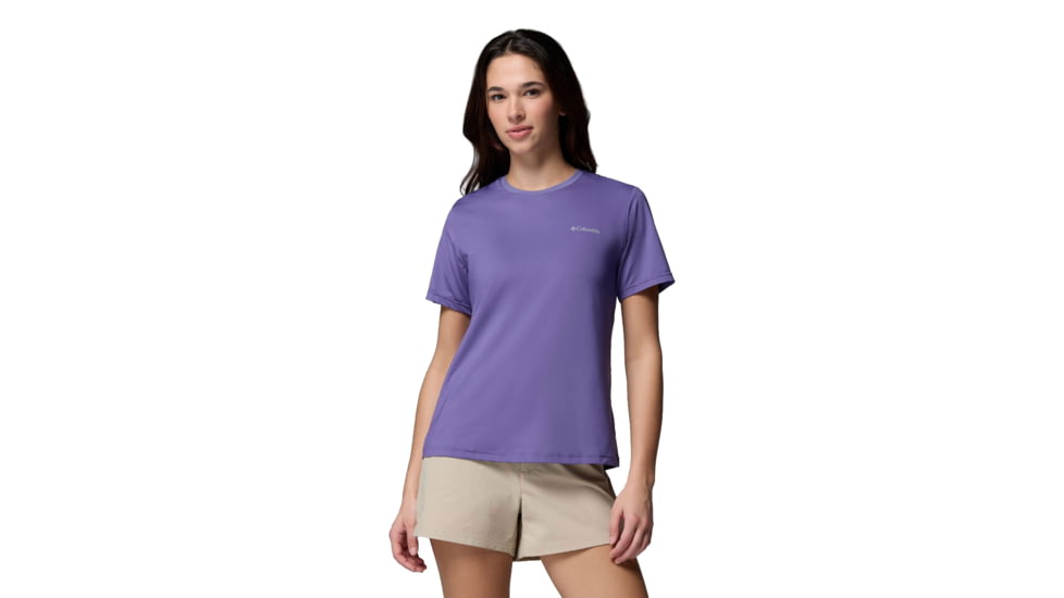 Columbia Wild Springs Short Sleeve - Women's, Stormwatch, Extra Small, 2119271525-525-XS