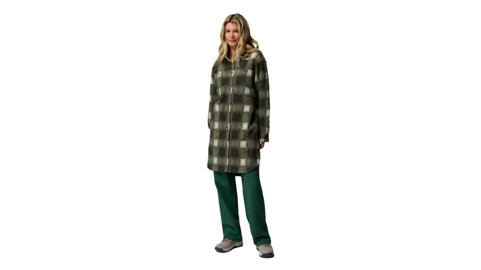 Columbia Wildest Venture Long Fleece Coat - Women's, Greenscape Blurred Ombre, Medium, 2136171-366-M