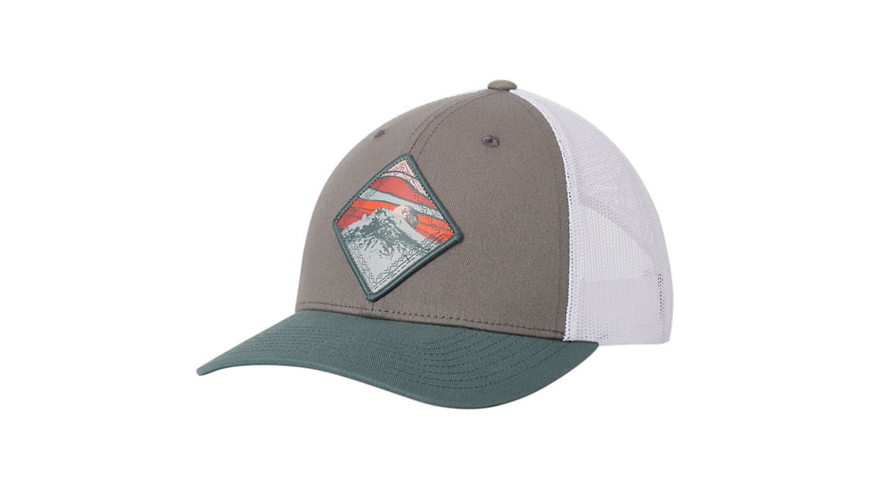 Columbia Womens Snap Back Hat - Women's, Titanium, Mountain Patch, One Size, 1768401049-One Size