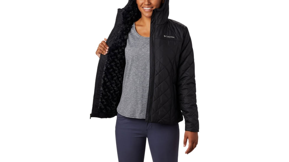 Columbia Copper Crest Hooded Jacket - Womens, Black, 2XL, 1761431010BlackXXL