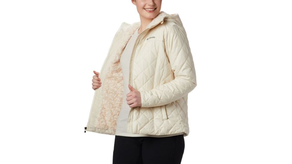 Columbia Copper Crest Hooded Jacket - Womens, Chalk, Large, 1761431192-L
