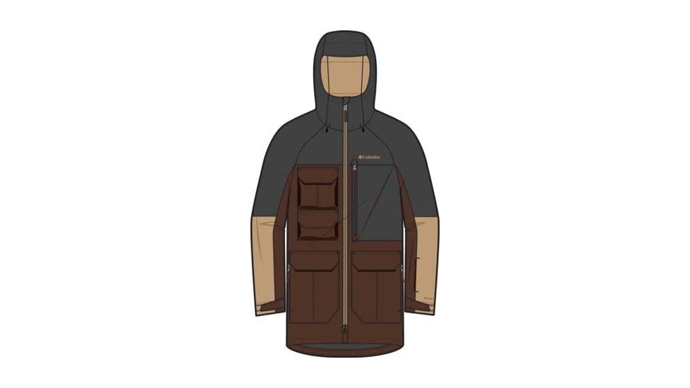 Columbia Coreshot Jacket - Men's, Tobacco/Black/Canoe, 2XL, 2133981-256-XXL