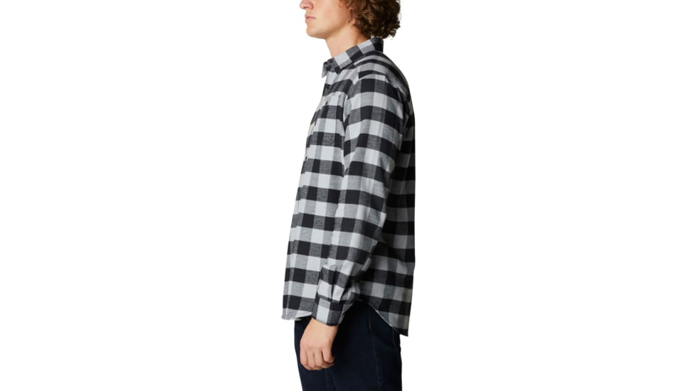 Columbia Cornell Woods Flannel Long Sleeve Shirt - Mens, Columbia Grey Buffalo Check, Large, 1617951042CmbGryBflChckL