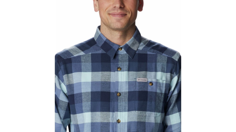 Columbia Cornell Woods Flannel Long Sleeve Shirt - Mens, Dark Mountain Buffalo Check, Large, 1617951482DkMtnBflCckL