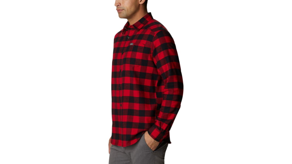 Columbia Cornell Woods Flannel Long Sleeve Shirt - Men's, Mountain Red Buffalo Check, Medium, 1617951615MntnRdBflChckM