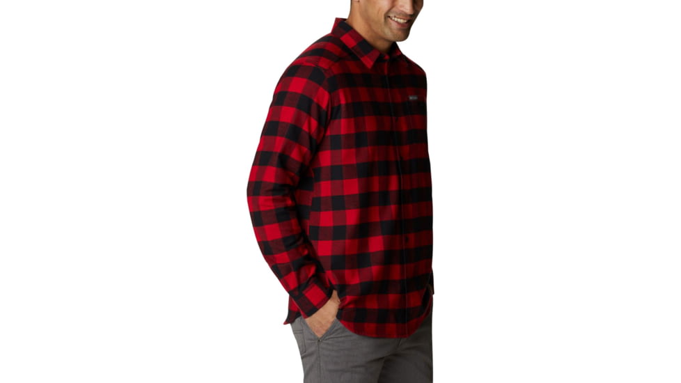 Columbia Cornell Woods Flannel Long Sleeve Shirt - Men's, Mountain Red Buffalo Check, Medium, 1617951615MntnRdBflChckM