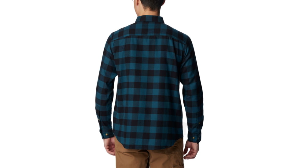 Columbia Cornell Woods Flannel Long Sleeve Shirt - Mens, Night Wave Buffalo Check, Extra Large, 1617951415NgtWVBflChckXL