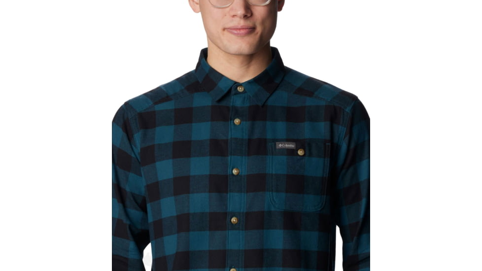 Columbia Cornell Woods Flannel Long Sleeve Shirt - Men's, Night Wave Buffalo Check, Extra Large, 1617951415NgtWVBflChckXL