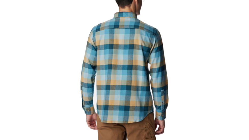 Columbia Cornell Woods Flannel Long Sleeve Shirt - Mens, Stone Blue Buffalo Check, Small, 1617951460StnBlBflChckS