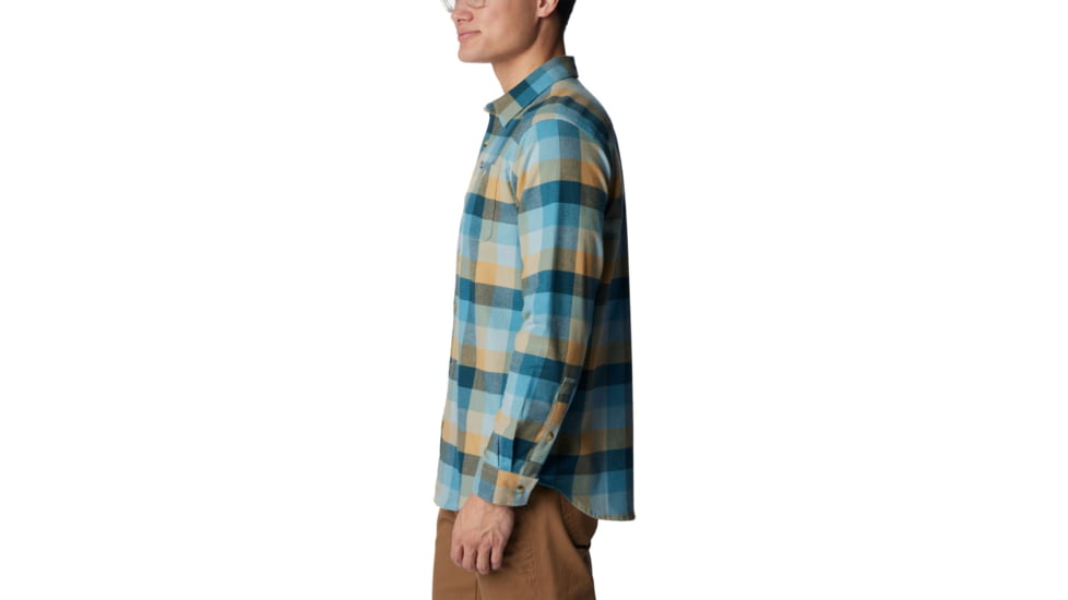 Columbia Cornell Woods Flannel Long Sleeve Shirt - Men's, Stone Blue Buffalo Check, Small, 1617951460StnBlBflChckS