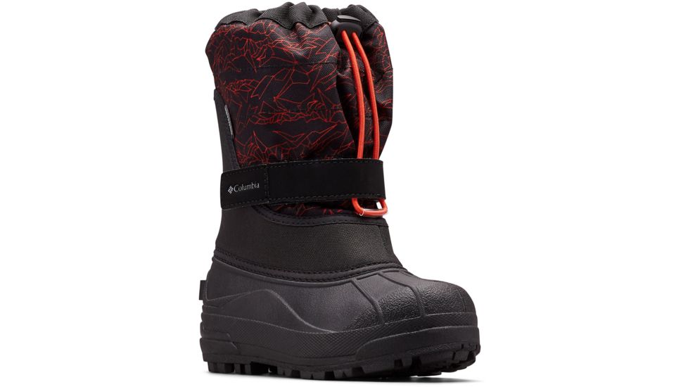Columbia Childrens Powderbug Plus II Print Winter Boots - Kids, Shark, Emperor, Medium, 13, 1637882018-13