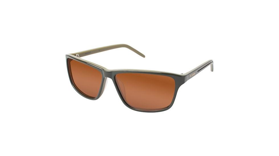 Columbia Demming Sunglasses - Frame BARK/GREEN, Lens Color Brown CBDEMMING03