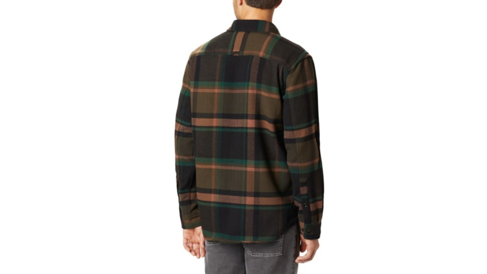 Columbia Deschutes River Heavyweight Flannel - Mens, Olive Green Oversized Check, Medium, 1736221319-M