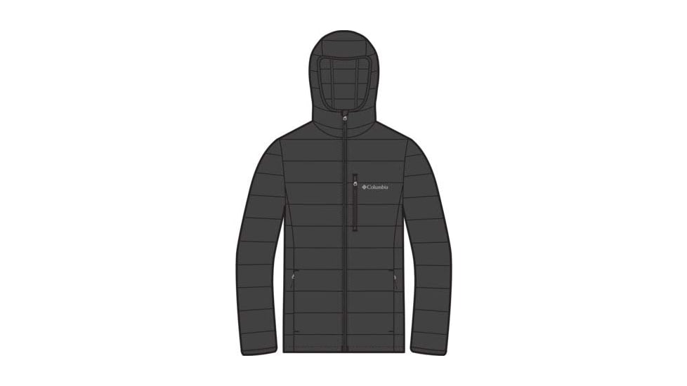 Columbia Drift Peak Stretch Down Hooded Jacket - Men's, Black, Extra Large, 2133971-010-XL