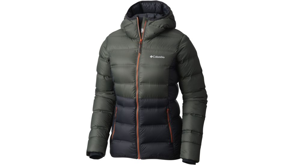 Columbia Explorer Falls Hooded Jacket - Women's-Black/Gravel/Hot Pepper-X-Small
