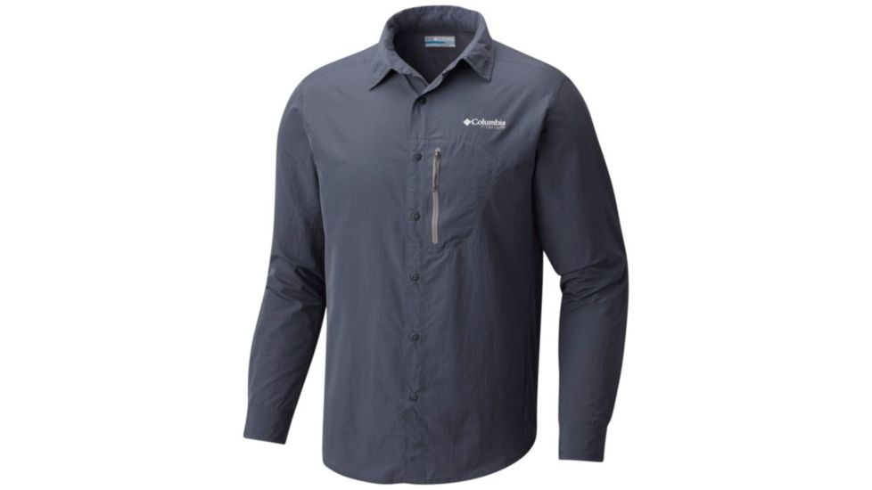 Columbia Featherweight Hike Long Sleeve Shirt - Mens, Graphite, L 1654401053L